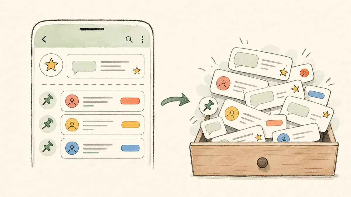 Rely on WhatsApp features and memory.
